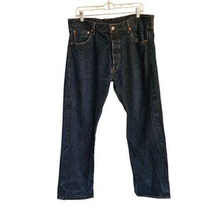 Levi's 501 men 38x30 dark wash button fly straight leg